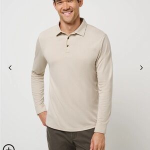 Travis Mathew Handsome Town Long Sleeve Polo NWT